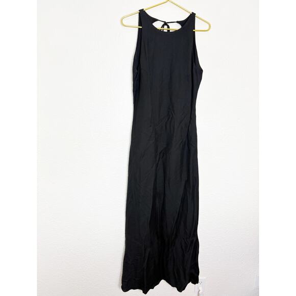 NWT BONDI Born Ophelia Maxi Dress Size Large Black Open Back Aline - Picture 3 of 12